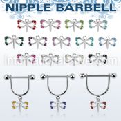 snpod27 surgical steel barbells nipple piercing