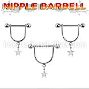 snpod29 surgical steel barbells nipple piercing