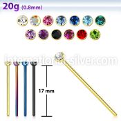 snst bend it to fit nose studs anodized surgical steel 316l belly button