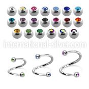 spe2c spirals twisters surgical steel 316l eyebrow