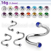 spejb25 spirals twisters surgical steel 316l eyebrow