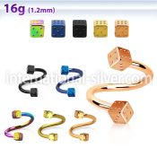 spetdi spirals twisters anodized surgical steel 316l eyebrow