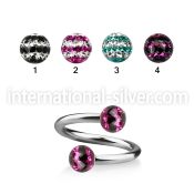 spfr5d spirals twisters surgical steel 316l eyebrow