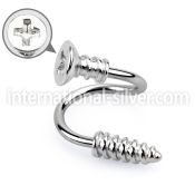 spscw spirals twisters surgical steel 316l labrets chin