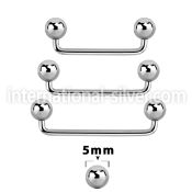 sudb5 straight barbells surgical steel 316l surface piercings