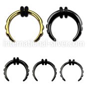 tpcp tapers anodized surgical steel 316l ear lobe