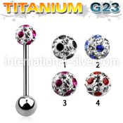 ubbfr5a straight barbells titanium g23 implant grade tongue