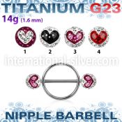 ubfnpe8 straight barbells titanium g23 implant grade nipple