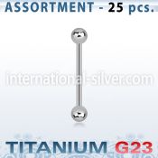 ublk02 straight barbells titanium g23 implant grade tongue