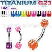 ubn2vd belly rings titanium g23 with acrylic parts belly button