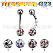 ubnfr6a belly rings titanium g23 implant grade belly button