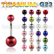 ubnpr belly rings titanium g23 with acrylic parts belly button