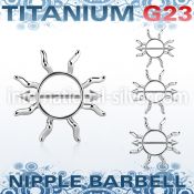 ucnp104 straight barbells titanium g23 implant grade nipple