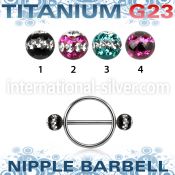 udfnpe5 straight barbells titanium g23 implant grade nipple