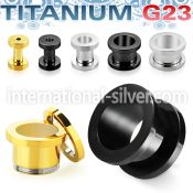 ufpg tunnels gauges titanium g23 implant grade ear lobe