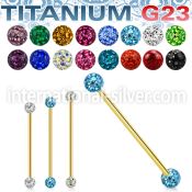 uginfr5 gold anodized titanium 14g industrial barbell ferido