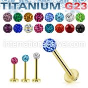 uglbfr3 gold anodized titanium 16g labret stud ferido