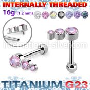 uhein18 titanium barbell descending press cz ball internal