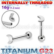 uhein5 titanium barbell internal threading 3mm moon