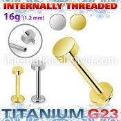 ulbin2 titanium labret internal threading 3mm 4mm round