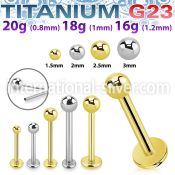 ulbnob astm f 136 titanium threadless push in labret ball