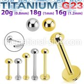 ulbnord titanium threadless push in labret half ball