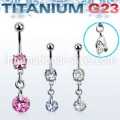 umcdz372 belly rings titanium g23 implant grade belly button