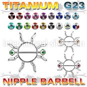 umnp104 straight barbells titanium g23 implant grade nipple