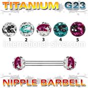 unpfr5c straight barbells titanium g23 implant grade nipple
