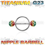urfnpe8 straight barbells titanium g23 implant grade nipple