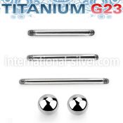 uset05 straight barbells titanium g23 implant grade tongue