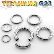 usg seamless segment rings titanium g23 implant grade ear lobe
