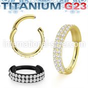 usgsh22t pvd titanium hinged segment hoop 16g double outward