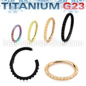 usgsh40t pvd titanium hinged segment hoop outward pyramids