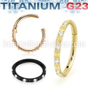 usgsh44t pvd plating titanium hinged segment hoop pyramid