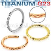 usgtsh23 pvd plating titanium segment hoop parallelogram