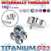 ushz22in titanium top four press cz cluster