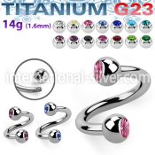 uspjb4 spirals twisters titanium g23 implant grade labrets chin