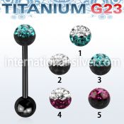 utbbfr5e straight barbells anodized titanium g23 implant grade tongue
