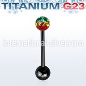 utbbfr5r straight barbells anodized titanium g23 implant grade tongue