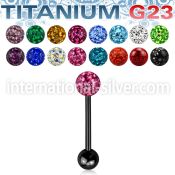 utbbfr6 anodized titanium tonguebarbell ferido ball 5mm ball