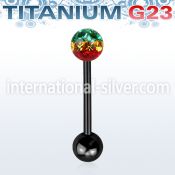 utbbfr6r straight barbells anodized titanium g23 implant grade tongue