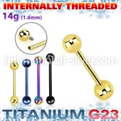 utbbsin pvd plating titanium 14g barbell balls internal