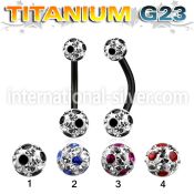 utbnfrsa belly rings anodized titanium g23 implant grade belly button