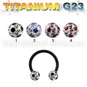 utcbfr5a horseshoes anodized titanium g23 implant grade belly button