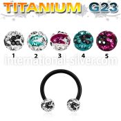 utcbfr5c horseshoes anodized titanium g23 implant grade ear lobe