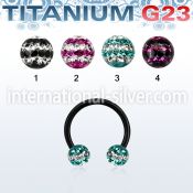 utcbfr5d horseshoes anodized titanium g23 implant grade belly button