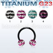 utcbfr6d horseshoes anodized titanium g23 implant grade belly button