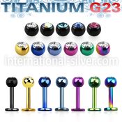 utlbc4 labrets lip rings anodized titanium g23 implant grade labrets chin