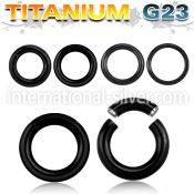 utsg seamless segment rings anodized titanium g23 implant grade ear lobe